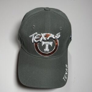 Blue Ocean Texas Longhorns Baseball Cap Gray Retro Circular Embroidery Hat Mens